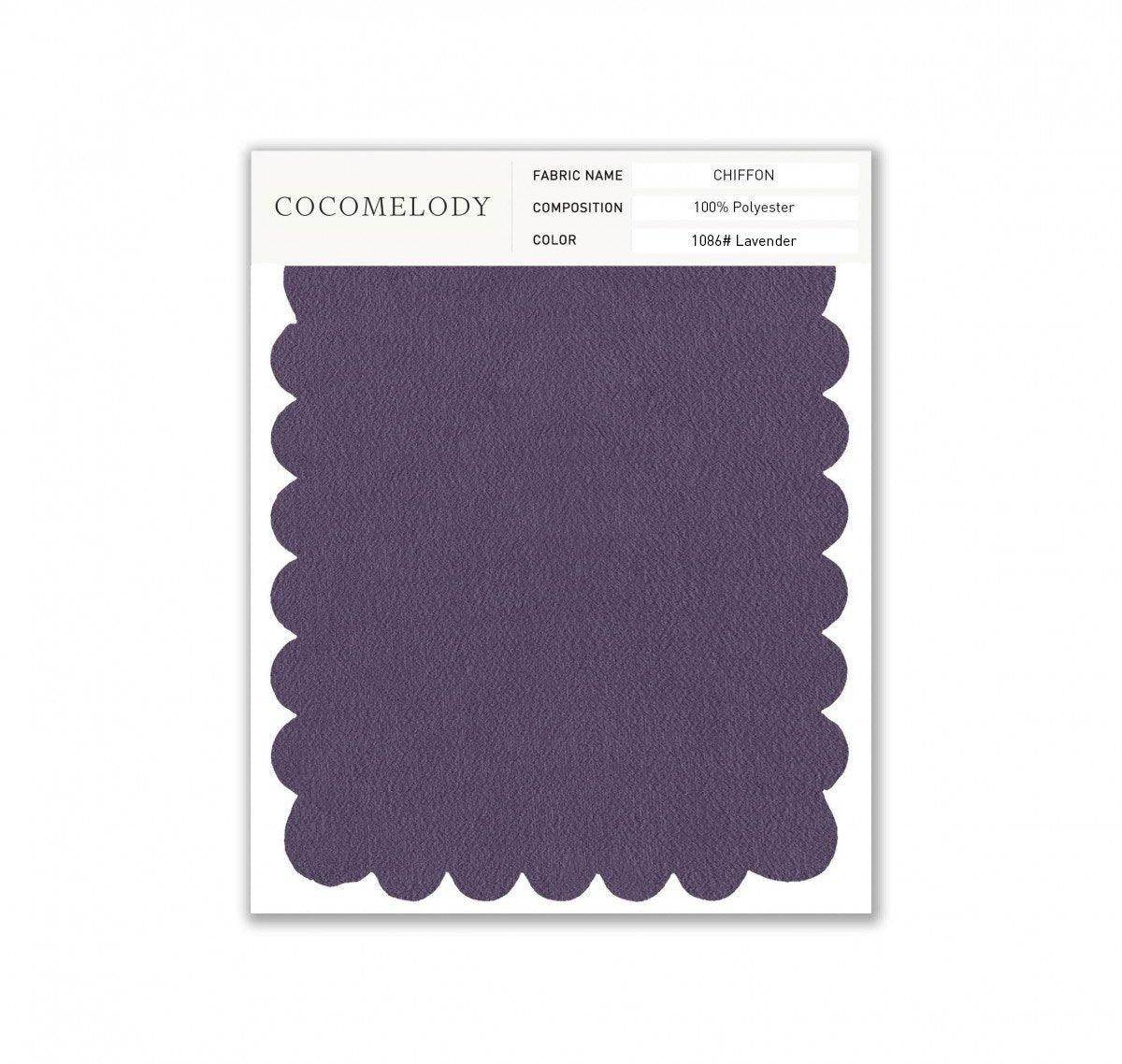 Chiffon Fabric Swatch in Single Color SWCH16001 - COCOMELODY