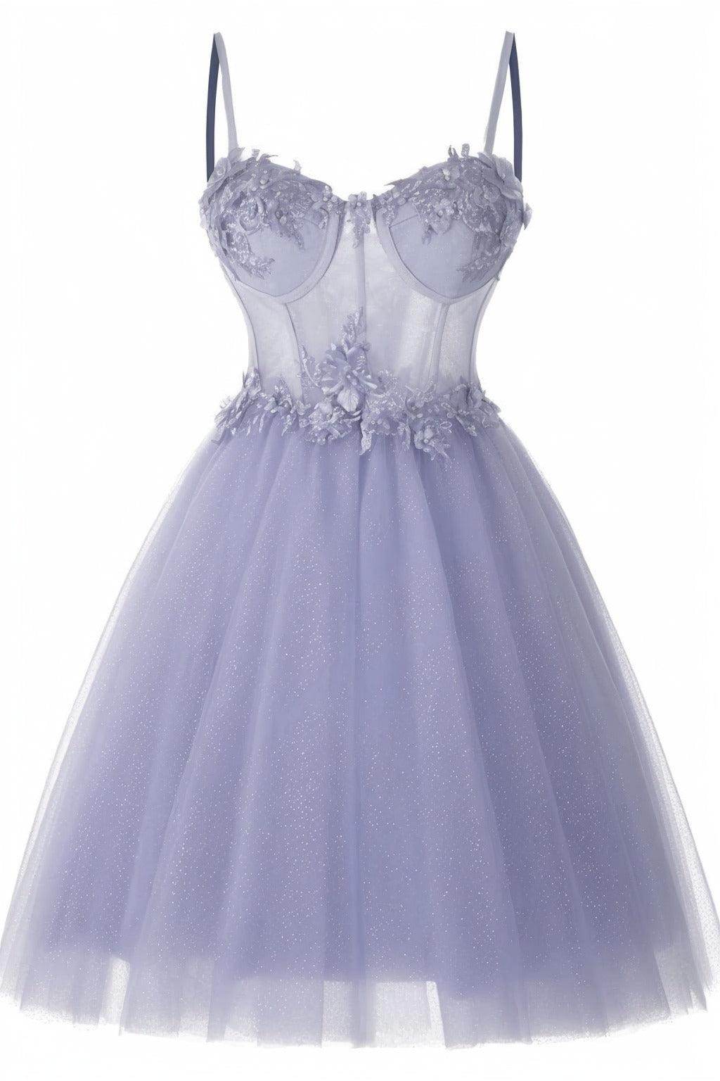 A-Line Short-Mini Tulle Prom Dress CS0400 - COCOMELODY