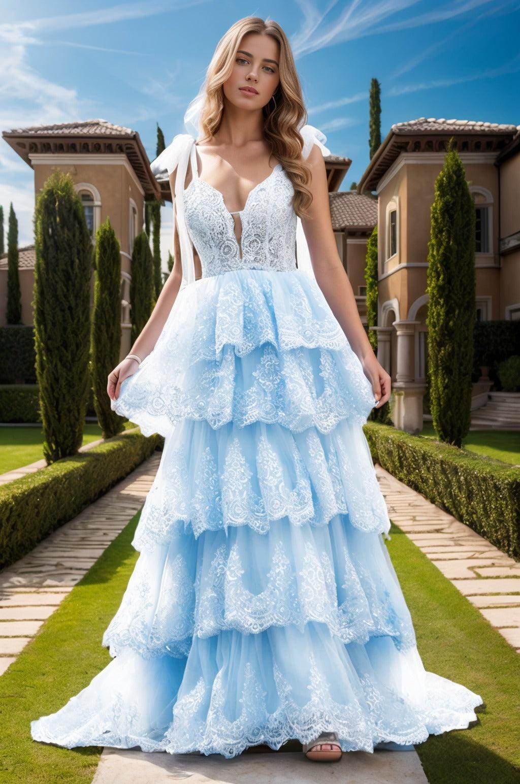 Ball Gown Sweep-Brush Train Tulle Prom Dress CS0461 - COCOMELODY