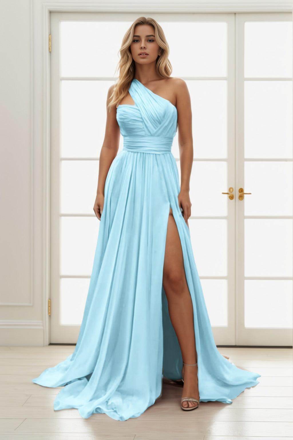 A-Line Maxi Chiffon Prom Dress CS0435 - COCOMELODY