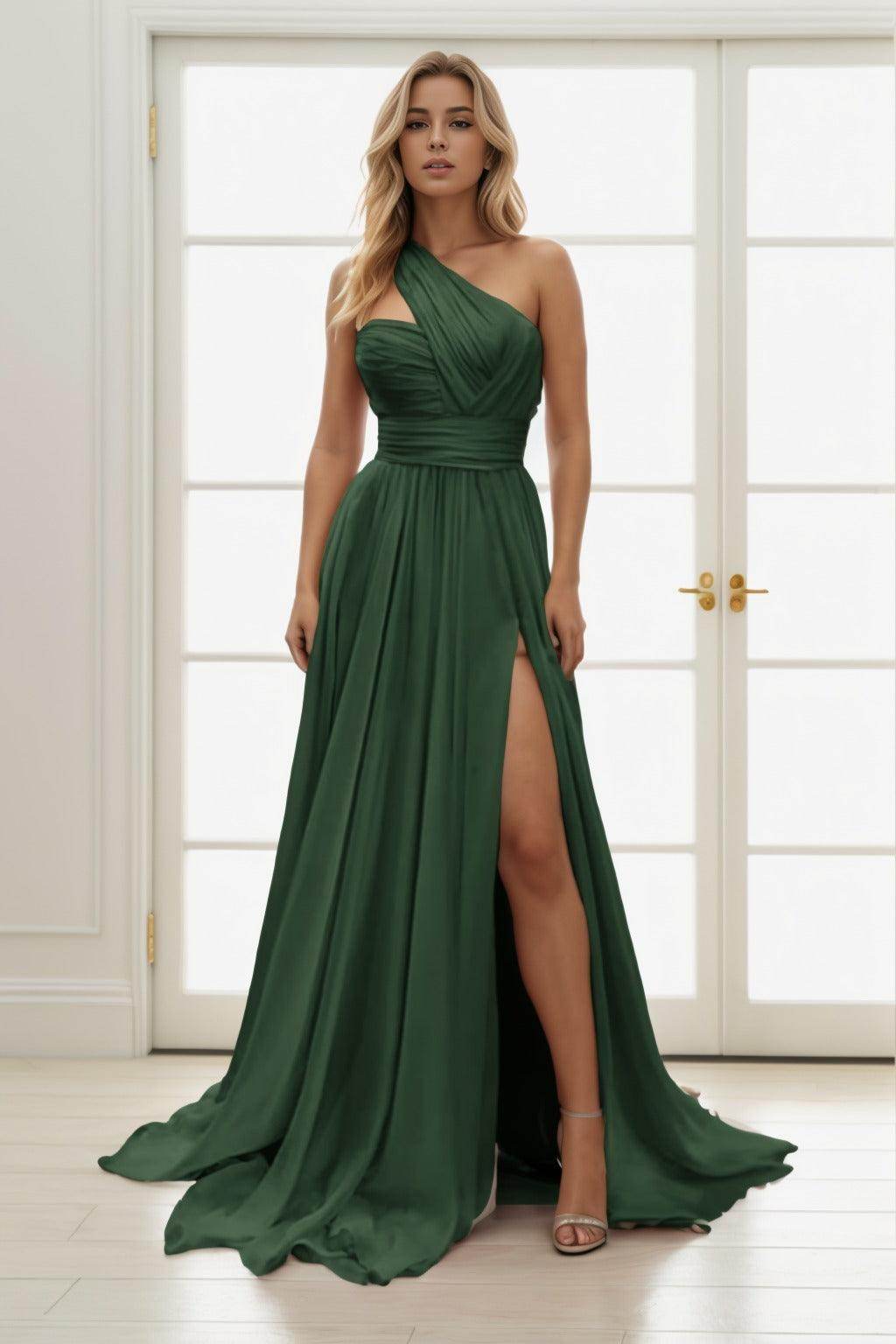 A-Line Maxi Chiffon Prom Dress CS0435 - COCOMELODY