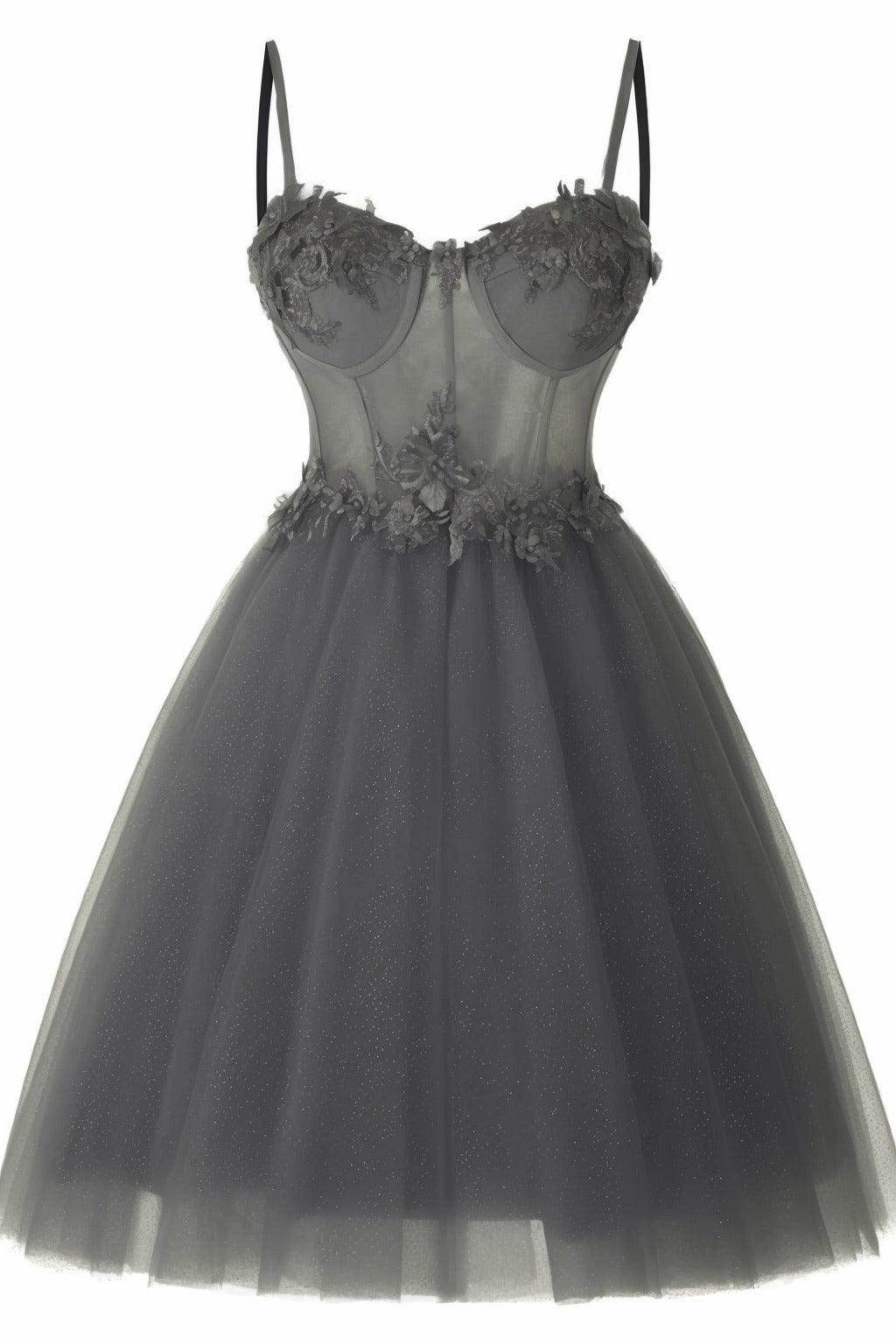 A-Line Short-Mini Tulle Prom Dress CS0400 - COCOMELODY