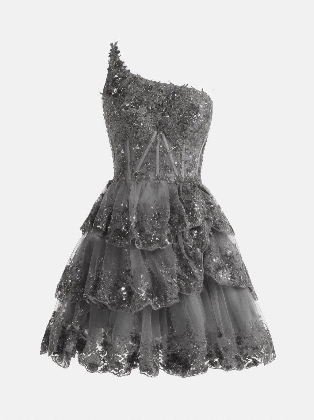 A-line Short Mini Tulle Prom Dress CS0420 - COCOMELODY