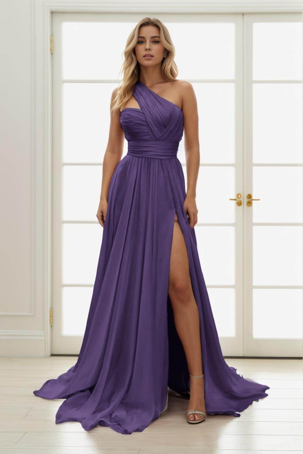 A-Line Maxi Chiffon Prom Dress CS0435 - COCOMELODY
