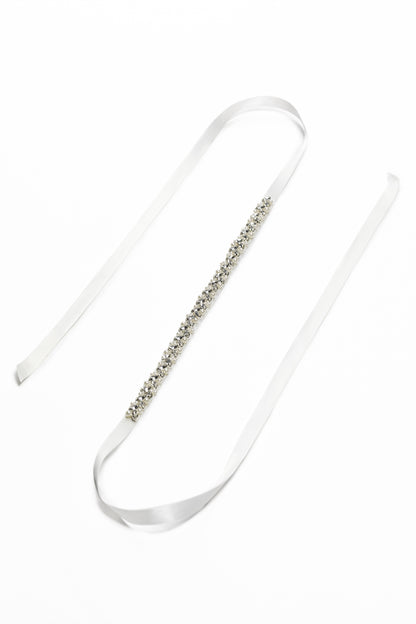 Ribbons Wedding Sash With Imitation Pearl CC0077