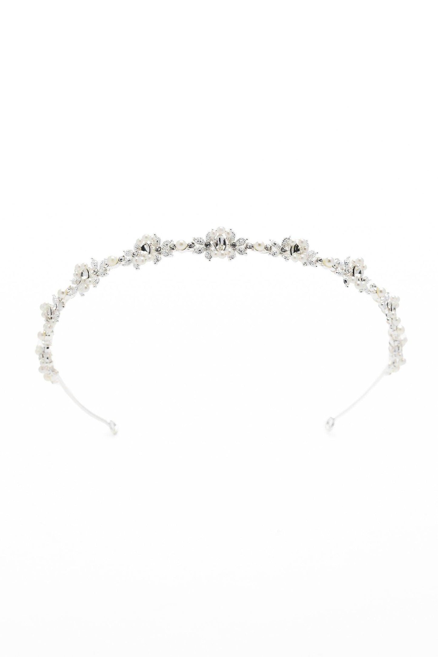 Alloy Tiaras with Pearl Rhinestone CH0366 - COCOMELODY