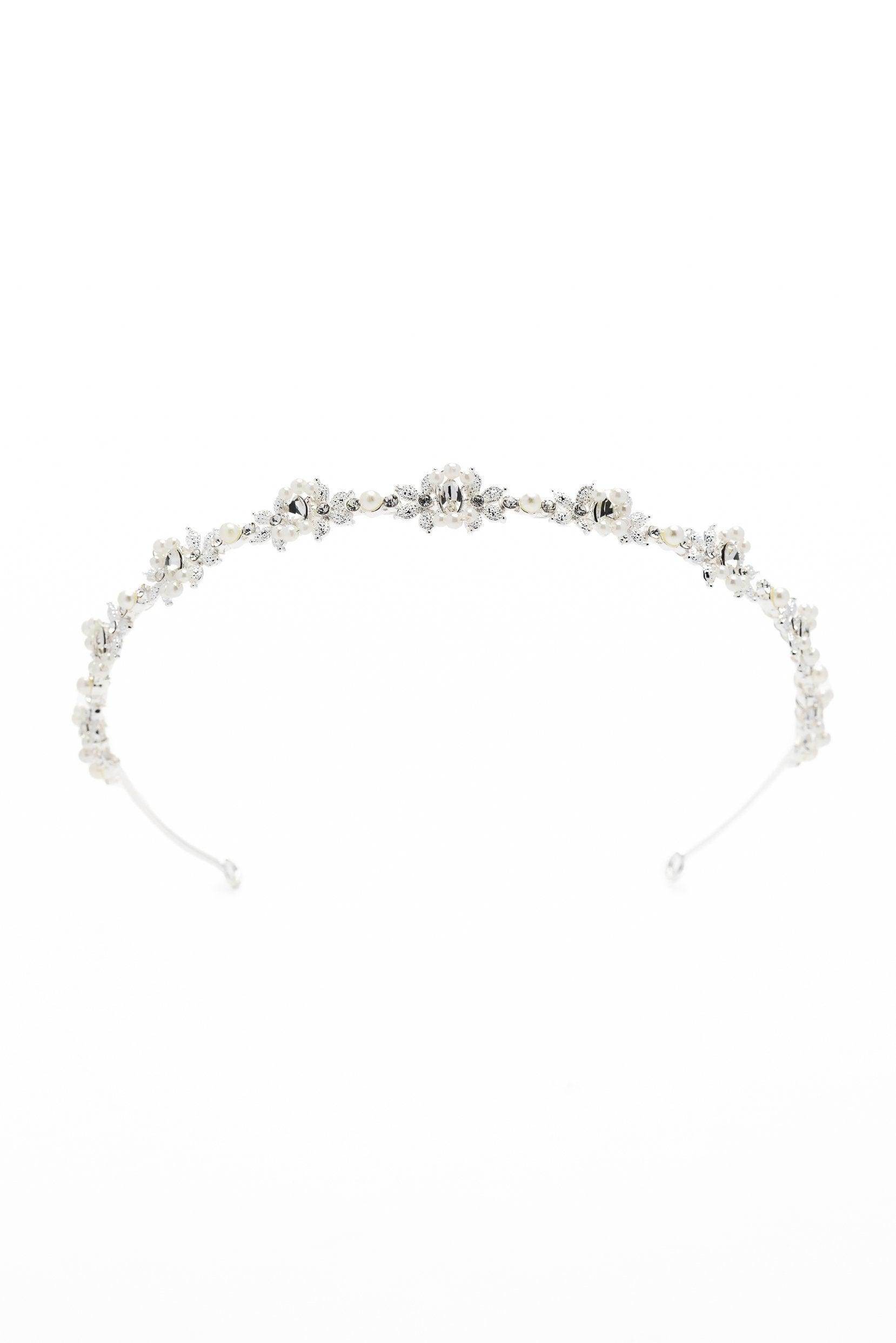 Alloy Tiaras with Pearl Rhinestone CH0366 - COCOMELODY