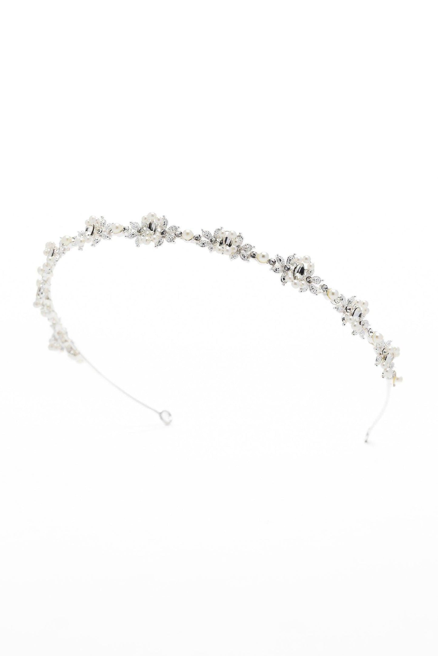 Alloy Tiaras with Pearl Rhinestone CH0366 - COCOMELODY