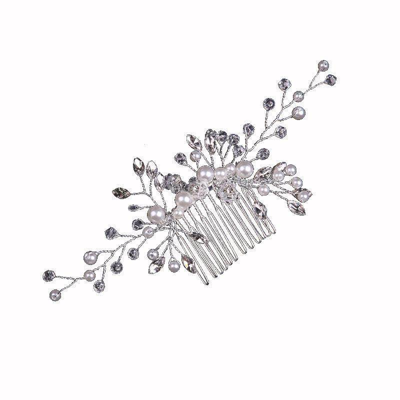 Pearl Bride Hair Comb Wedding Hair Accessories for Brides 597087436525 - COCOMELODY