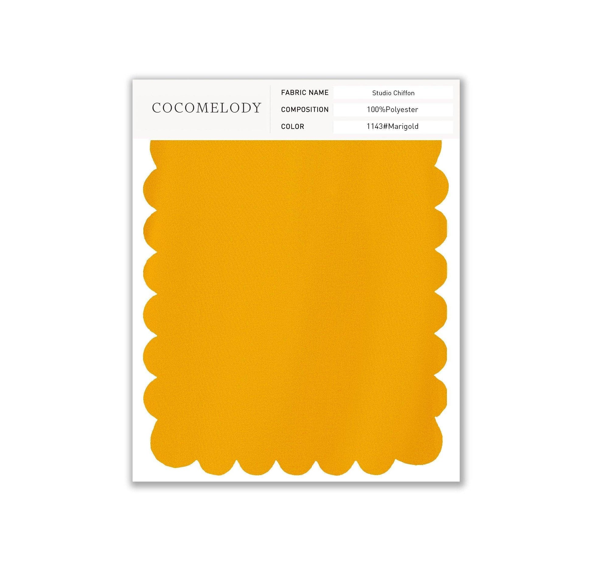 Chiffon Fabric Swatch in Single Color SWCH16001 - COCOMELODY