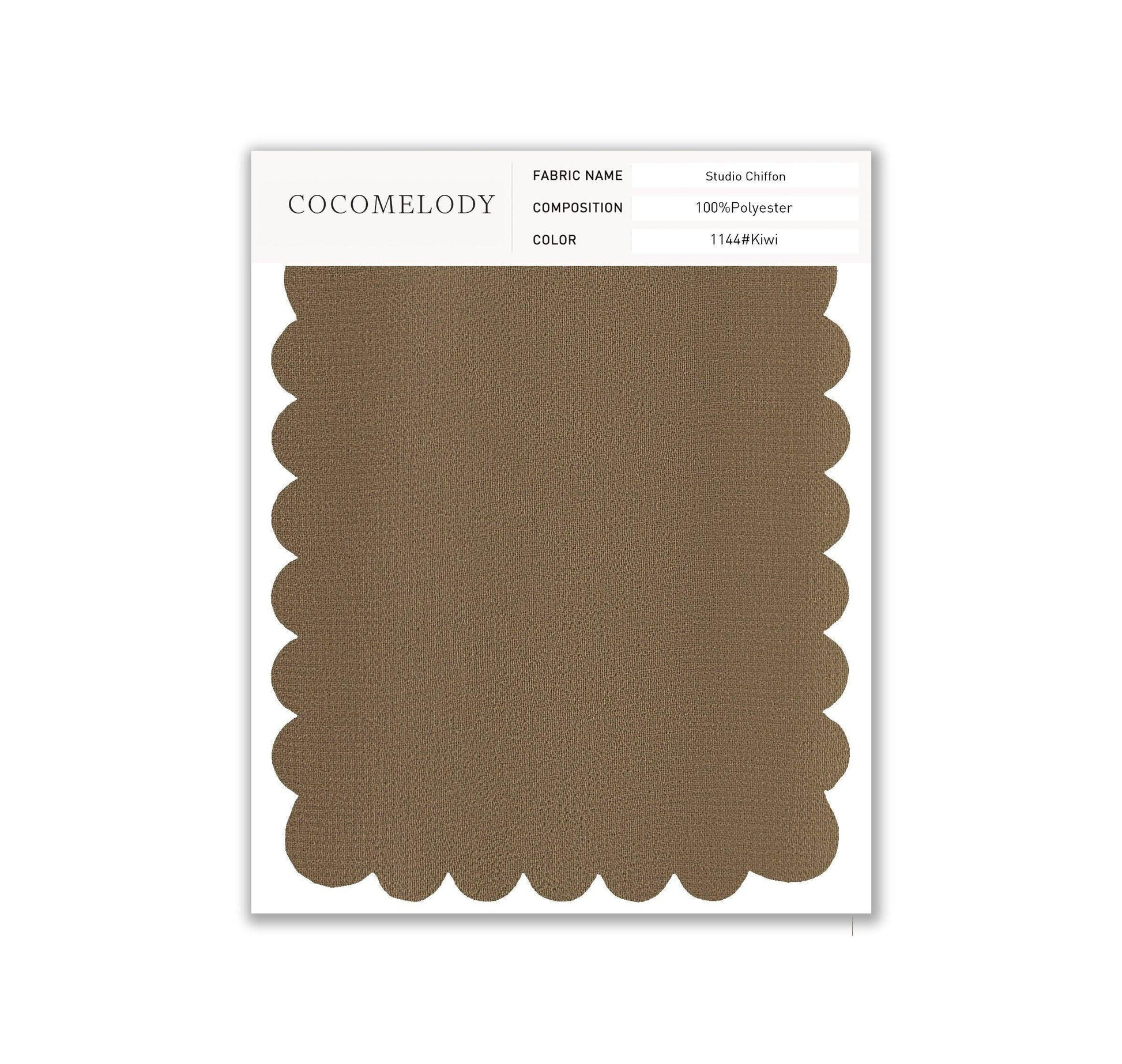 Chiffon Fabric Swatch in Single Color SWCH16001 - COCOMELODY