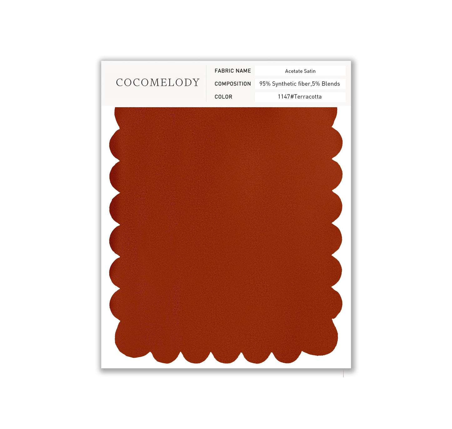 Acetate Satin Fabric Swatch in Single Color