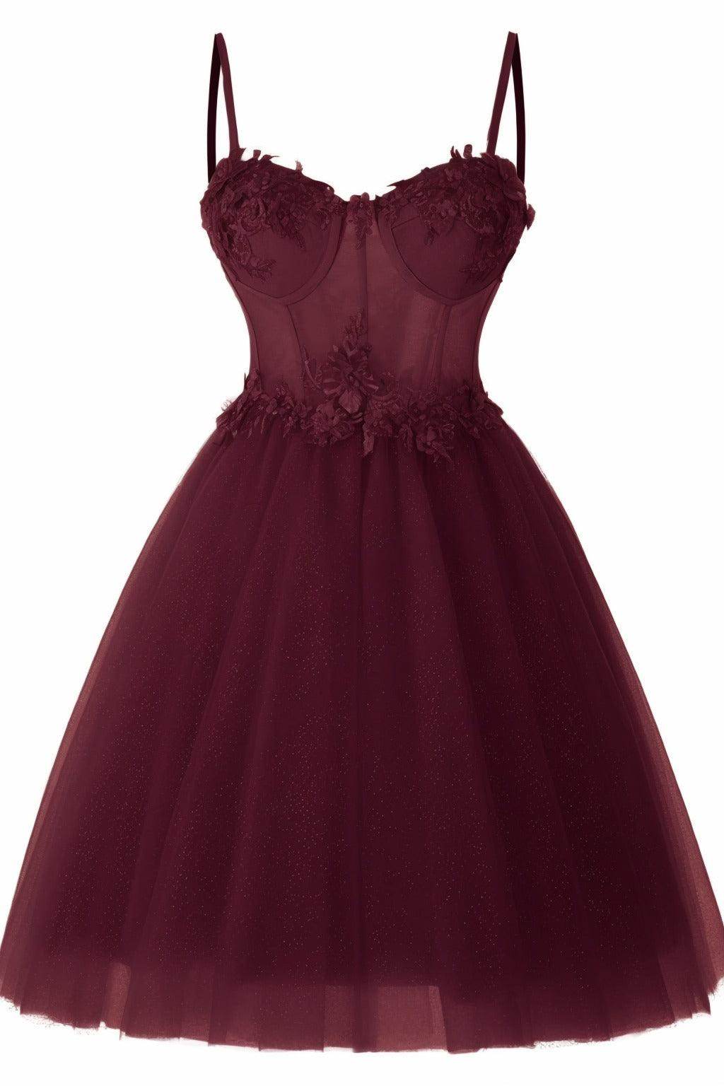 A-Line Short-Mini Tulle Prom Dress CS0400 - COCOMELODY