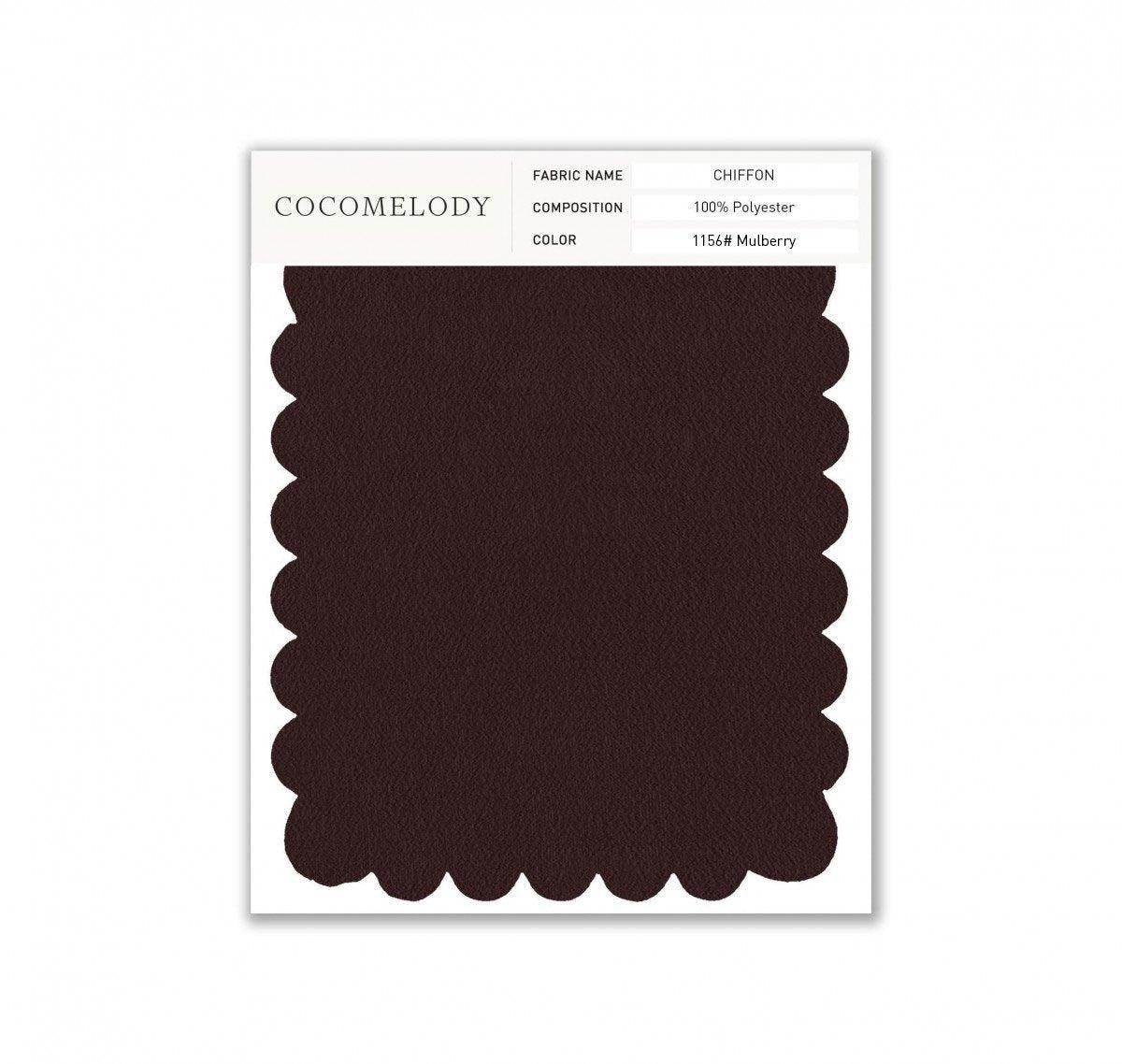Chiffon Fabric Swatch in Single Color SWCH16001 - COCOMELODY