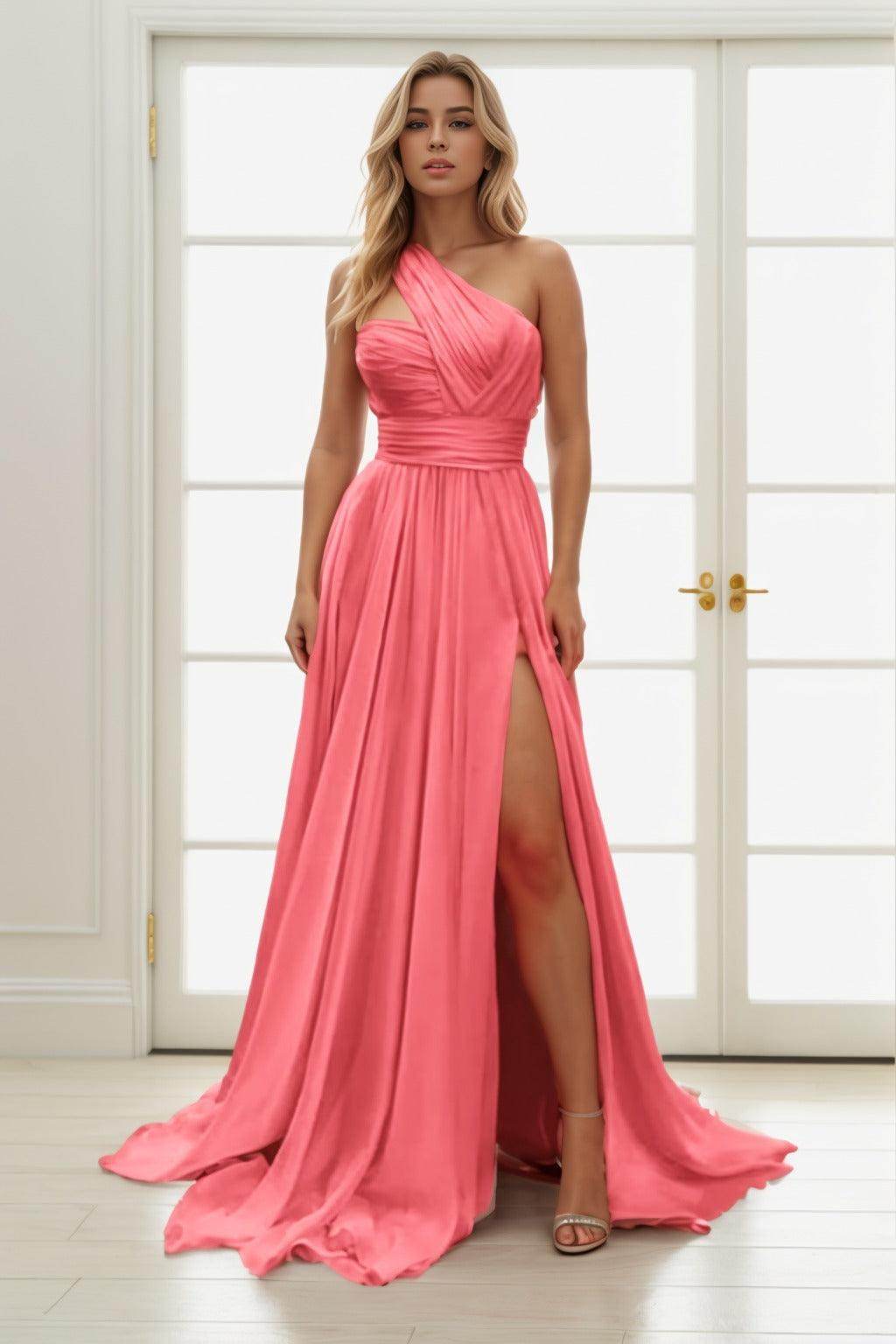 A-Line Maxi Chiffon Prom Dress CS0435 - COCOMELODY