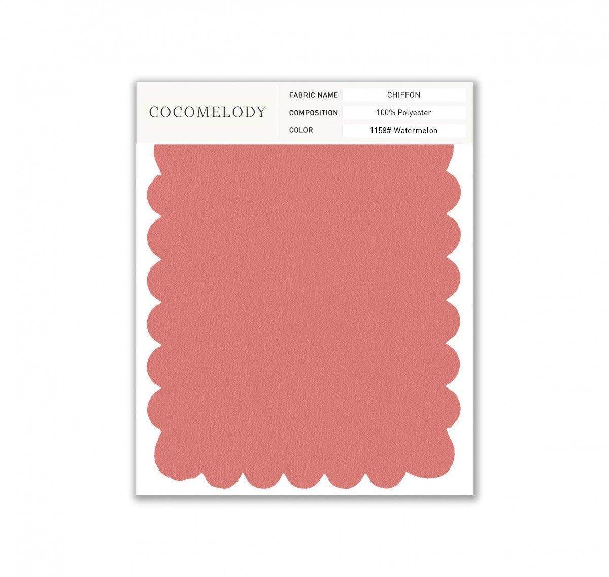 Chiffon Fabric Swatch in Single Color SWCH16001 - COCOMELODY