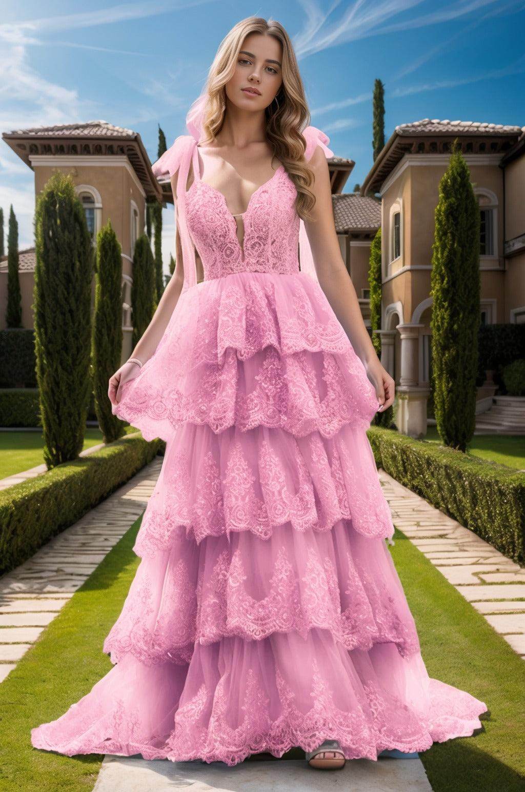 Ball Gown Sweep-Brush Train Tulle Prom Dress CS0461 - COCOMELODY
