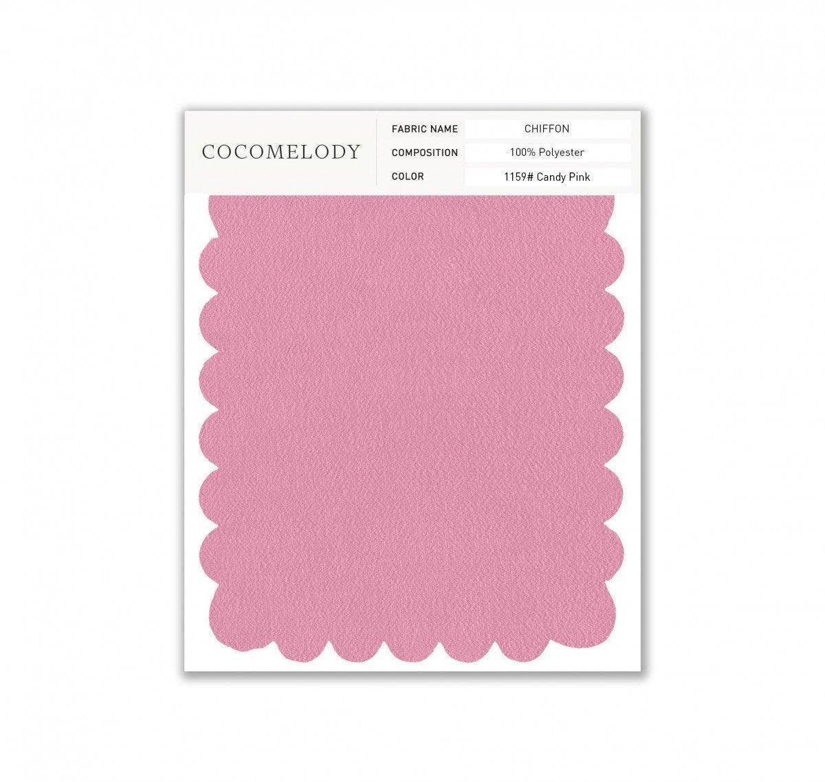Chiffon Fabric Swatch in Single Color SWCH16001 - COCOMELODY