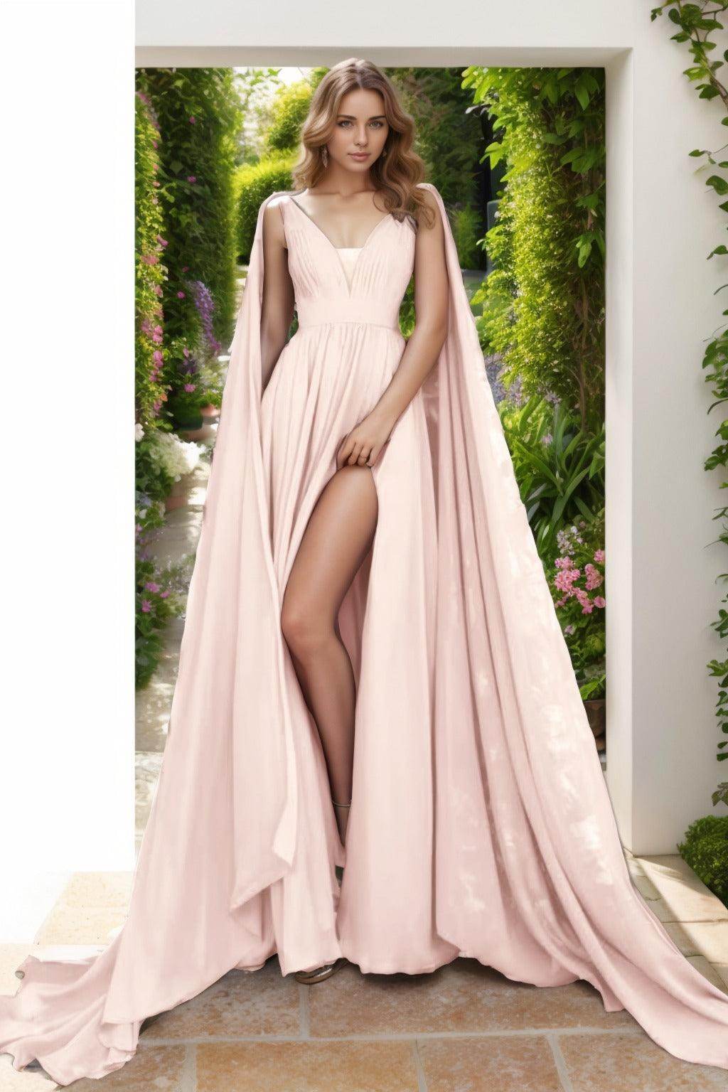 A-Line Floor Length Chiffon Prom Dress CS0454 - COCOMELODY