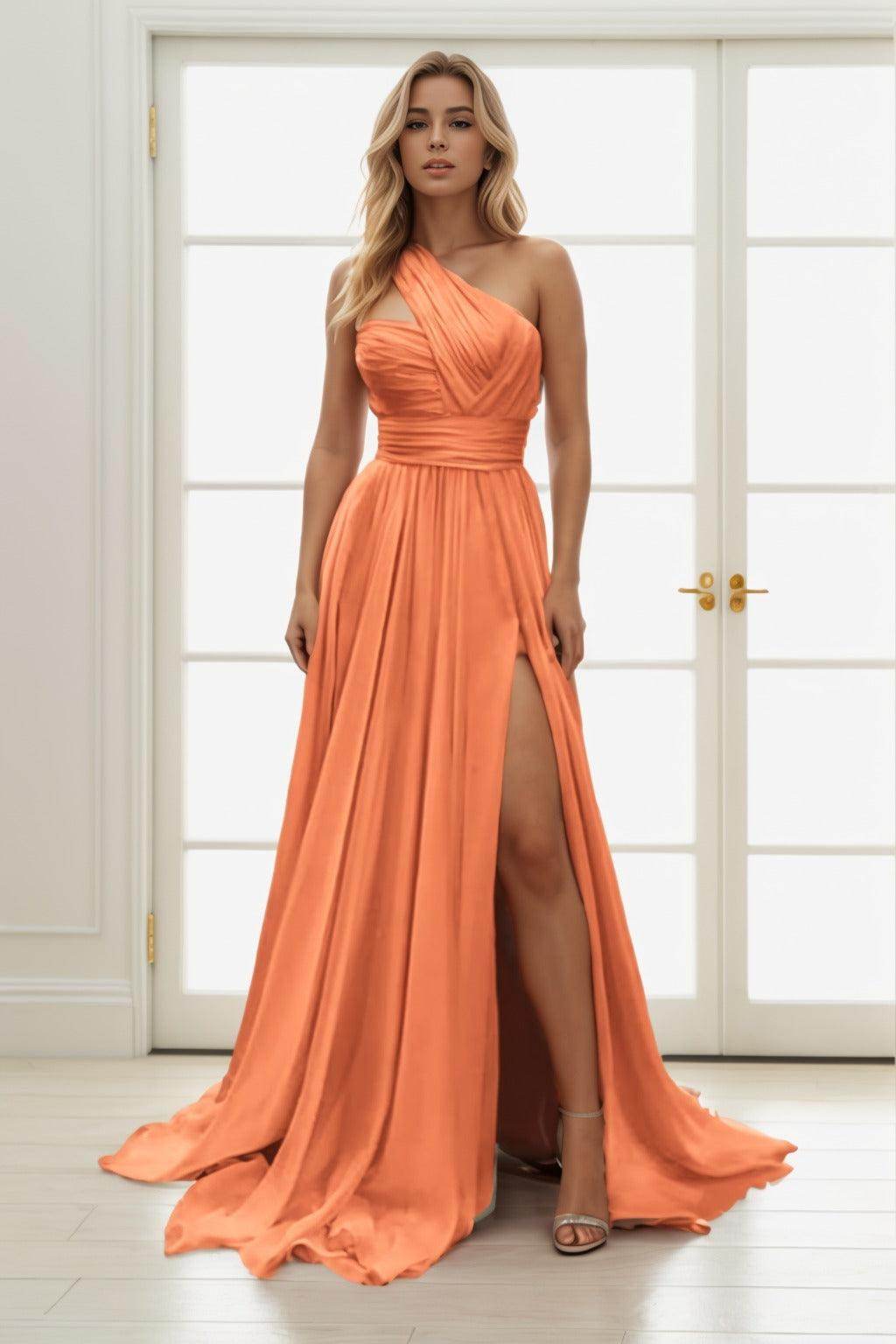 A-Line Maxi Chiffon Prom Dress CS0435 - COCOMELODY