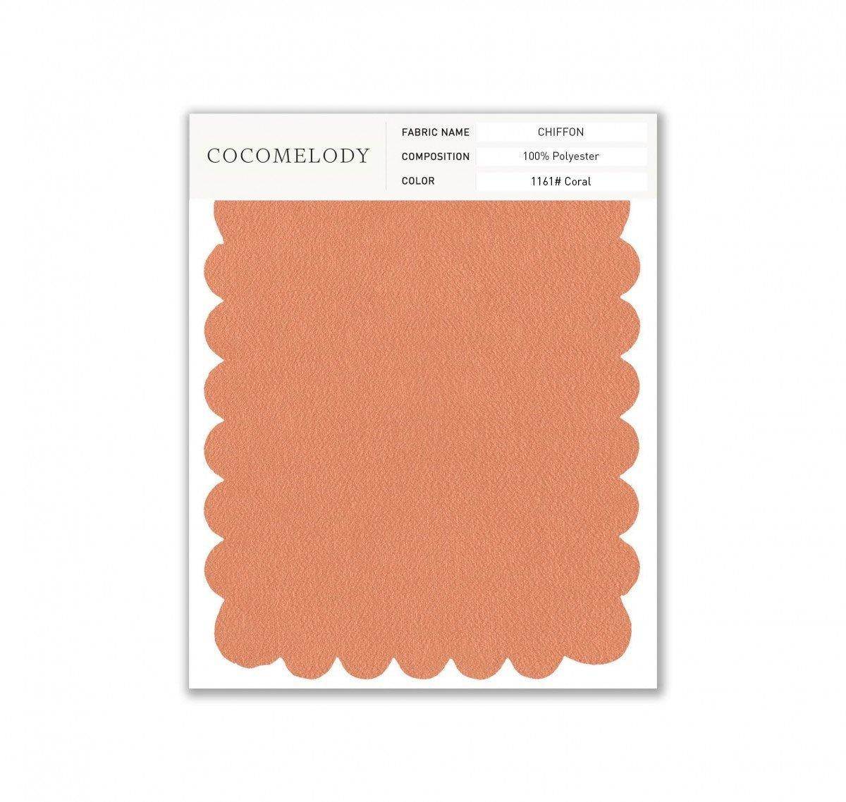 Chiffon Fabric Swatch in Single Color SWCH16001 - COCOMELODY
