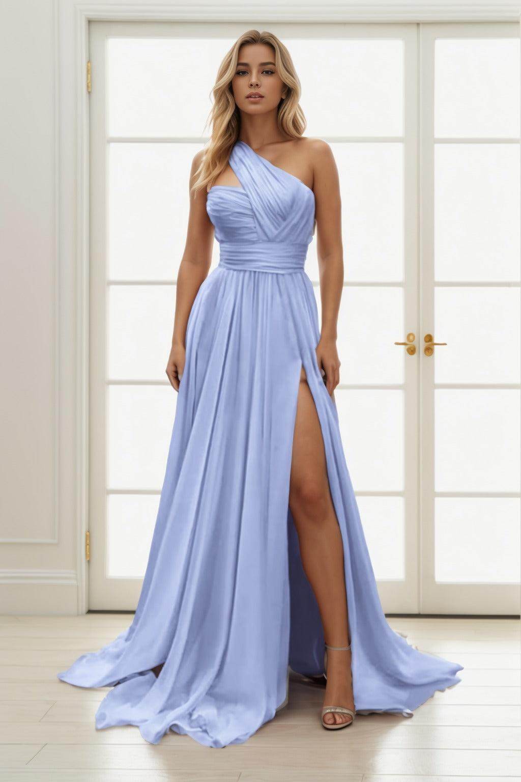 A-Line Maxi Chiffon Prom Dress CS0435 - COCOMELODY