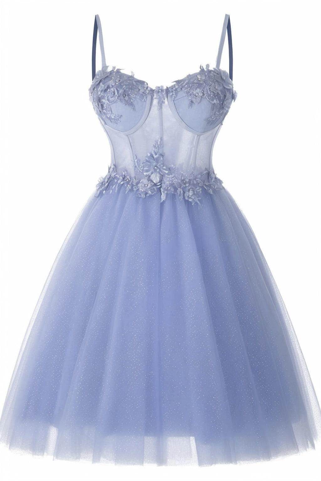 A-Line Short-Mini Tulle Prom Dress CS0400 - COCOMELODY