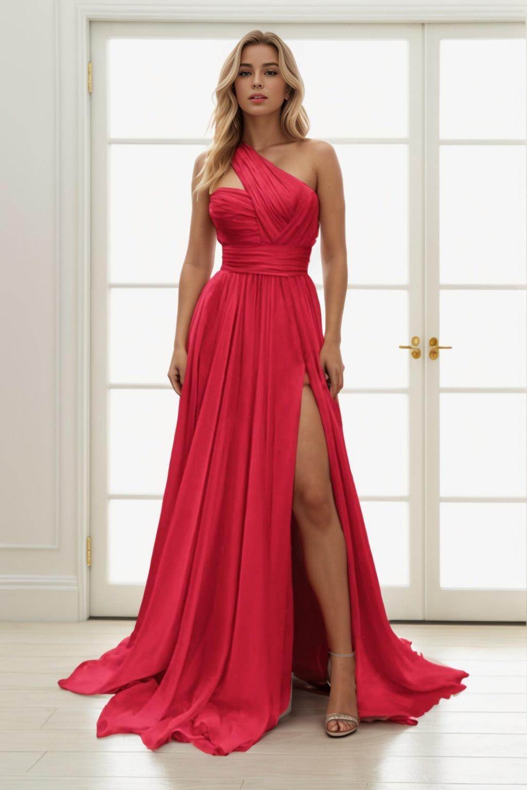 A-Line Maxi Chiffon Prom Dress CS0435 - COCOMELODY