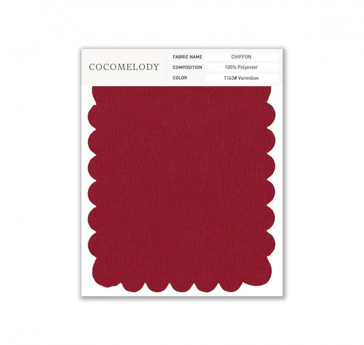 Chiffon Fabric Swatch in Single Color SWCH16001 - COCOMELODY