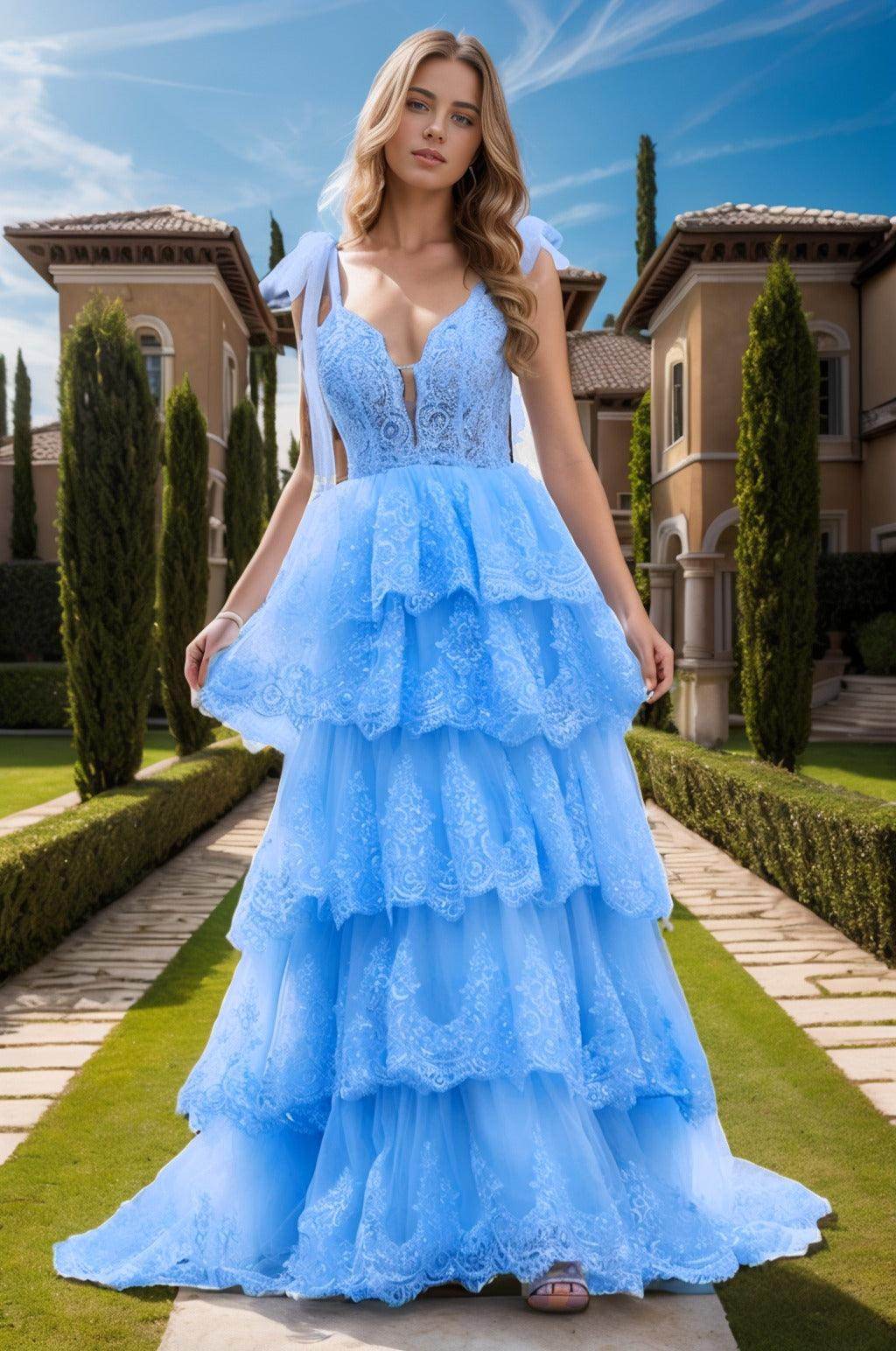 Ball Gown Sweep-Brush Train Tulle Prom Dress CS0461 - COCOMELODY