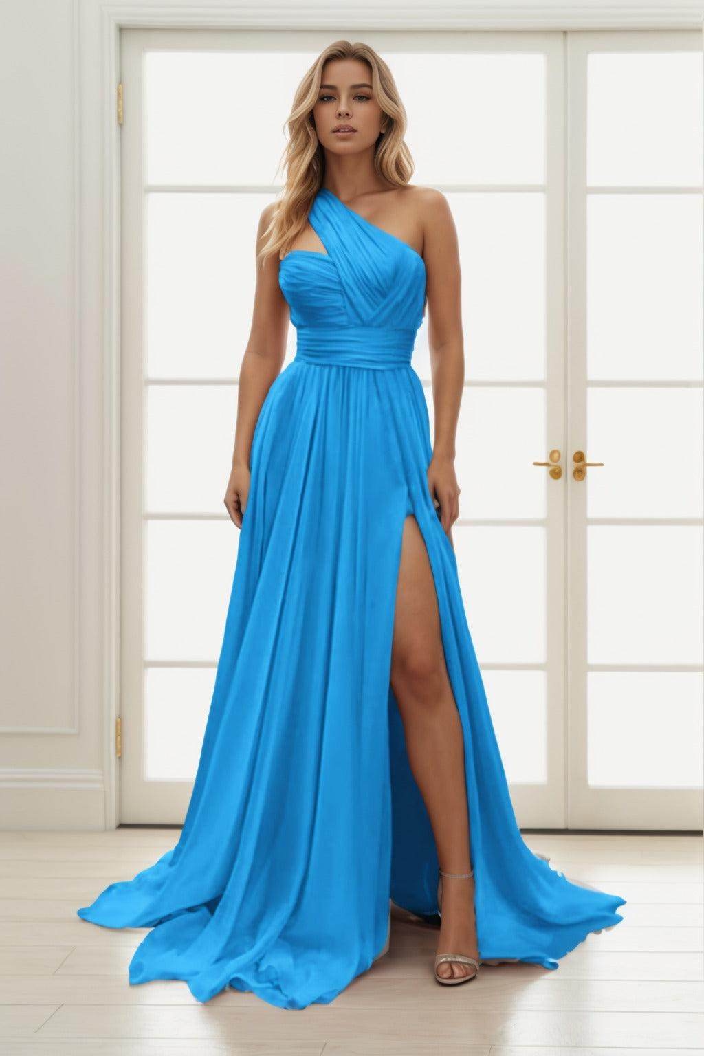 A-Line Maxi Chiffon Prom Dress CS0435 - COCOMELODY