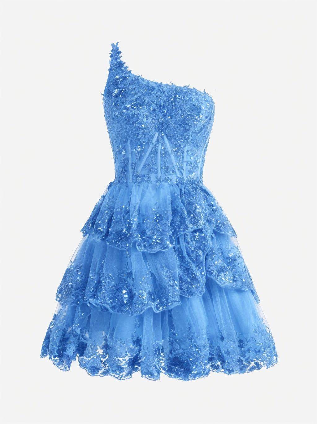 A-line Short Mini Tulle Prom Dress CS0420 - COCOMELODY