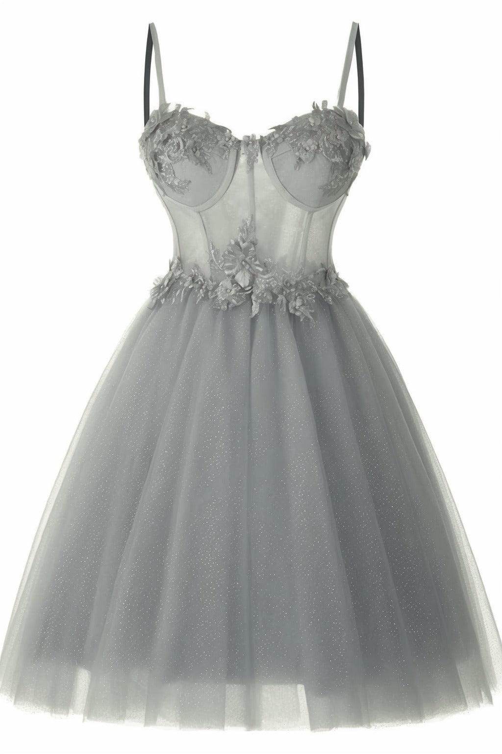 A-Line Short-Mini Tulle Prom Dress CS0400 - COCOMELODY