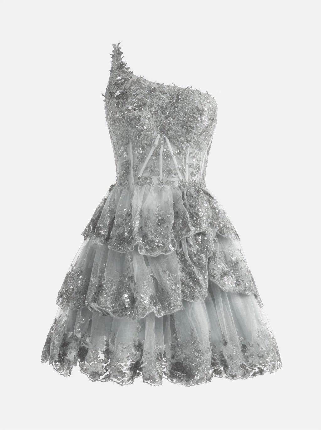 A-line Short Mini Tulle Prom Dress CS0420 - COCOMELODY