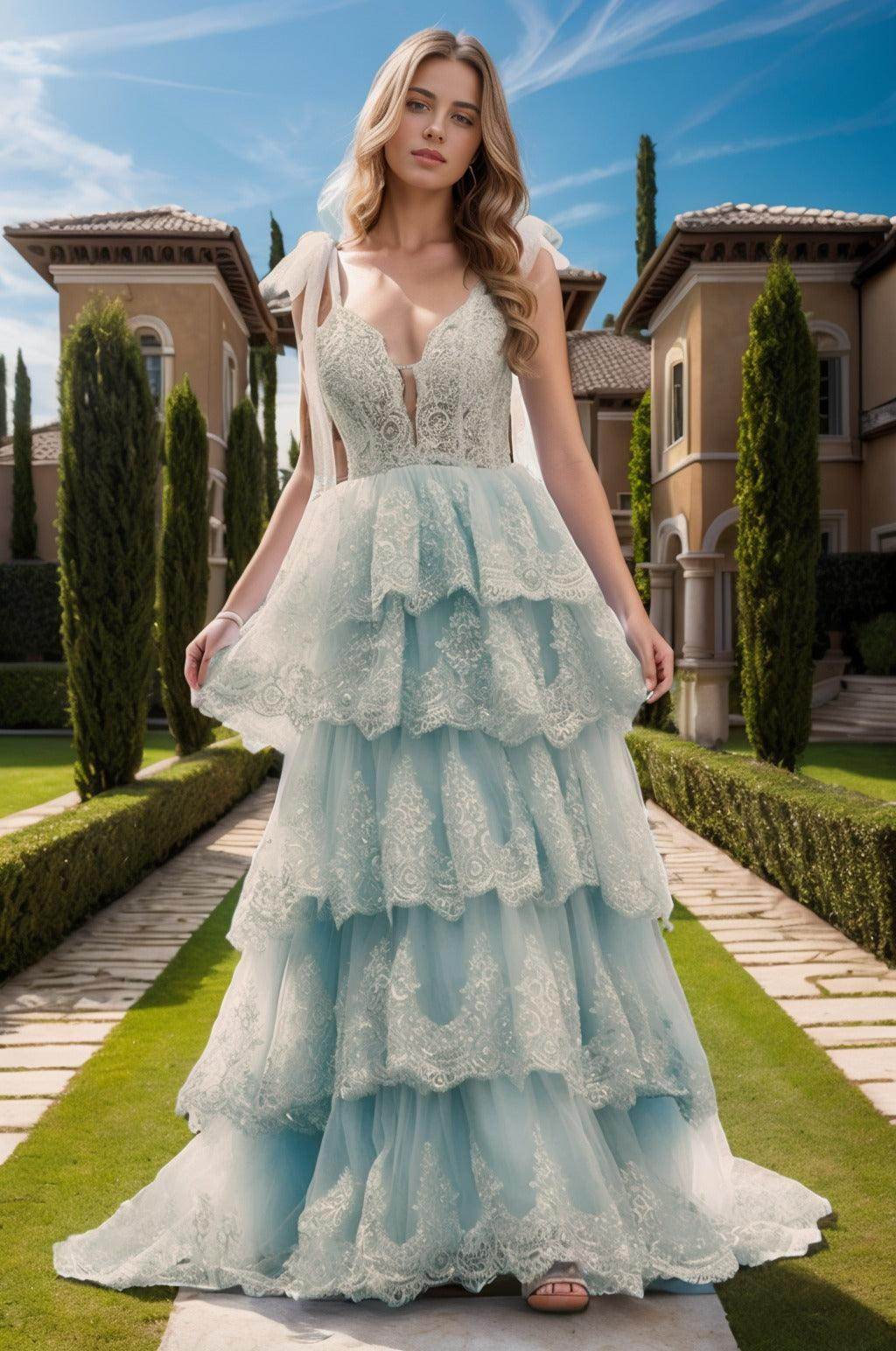 Ball Gown Sweep-Brush Train Tulle Prom Dress CS0461 - COCOMELODY