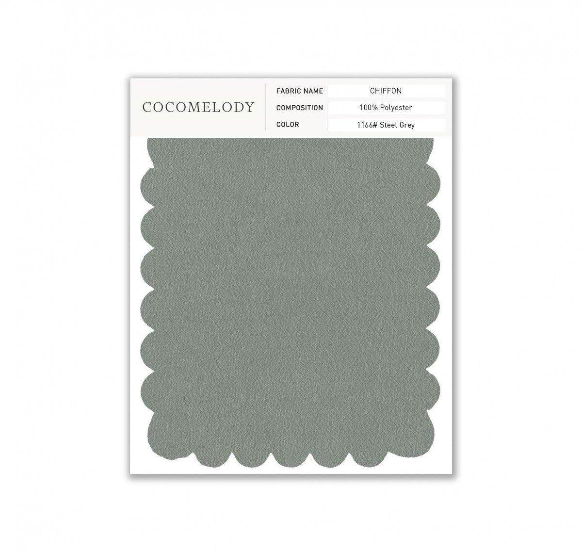 Chiffon Fabric Swatch in Single Color SWCH16001 - COCOMELODY