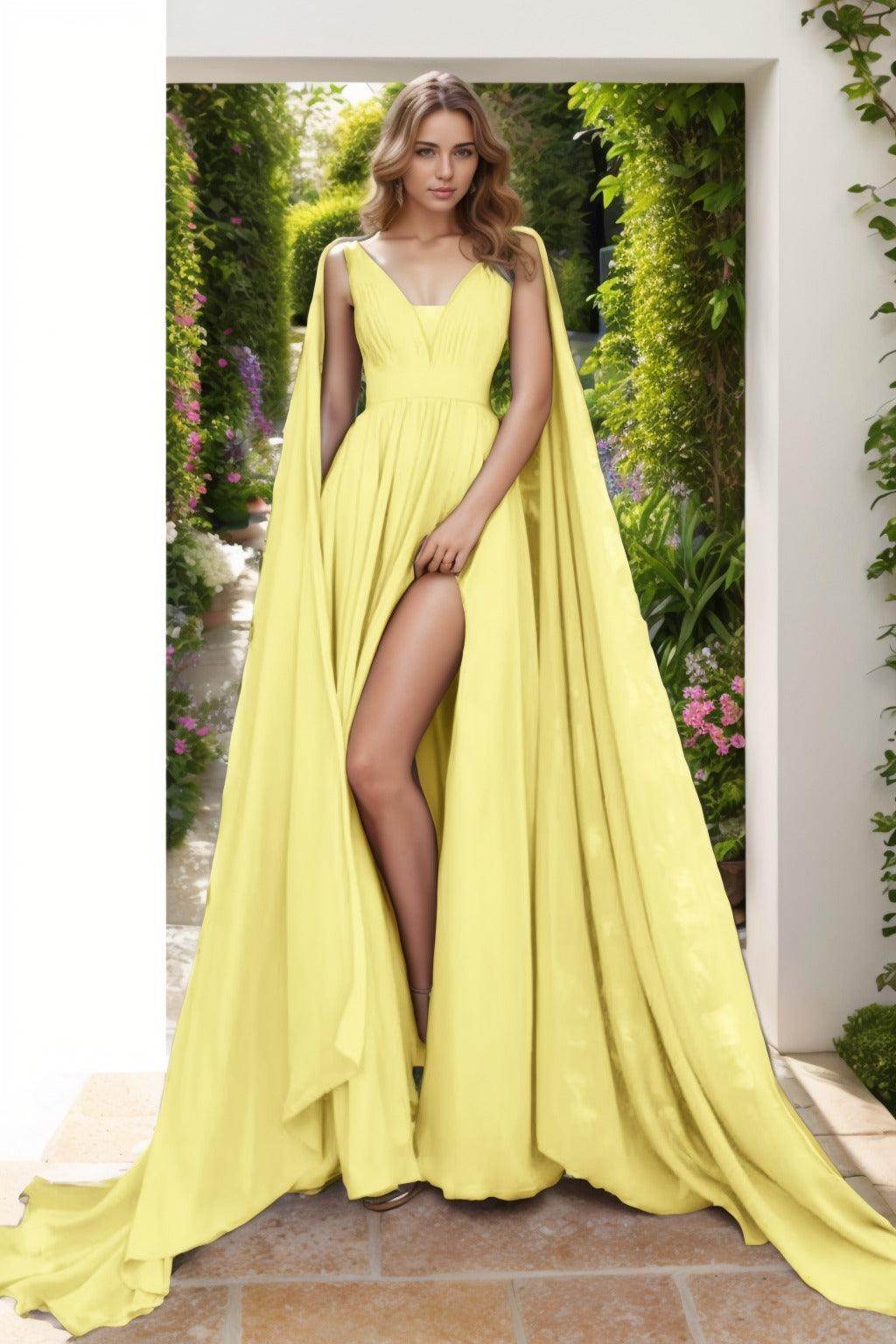 A-Line Floor Length Chiffon Prom Dress CS0454 - COCOMELODY