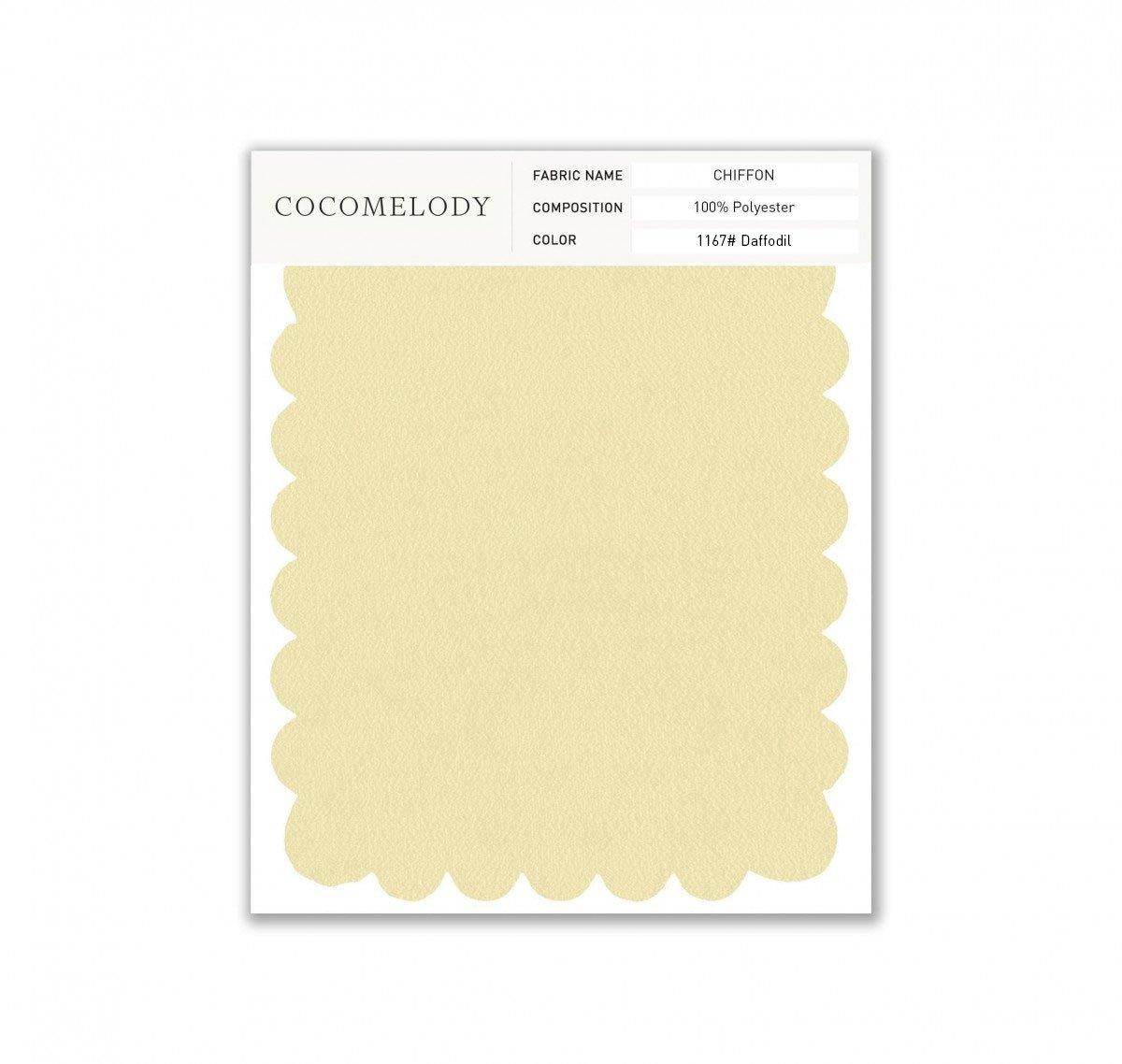 Chiffon Fabric Swatch in Single Color SWCH16001 - COCOMELODY