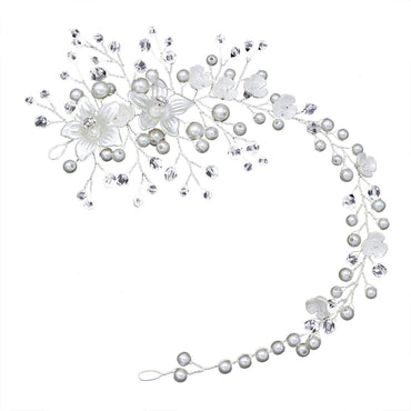 Wedding Headpieces Handmade Flowers Bridal Accessories Wedding Hair Accessories Crystal Pearl Headpieces 601071421433 - COCOMELODY
