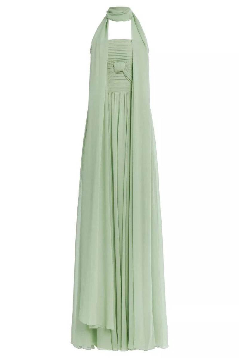 A-line Maxi Chiffon Wedding Guest Dresses 899235459574 - COCOMELODY