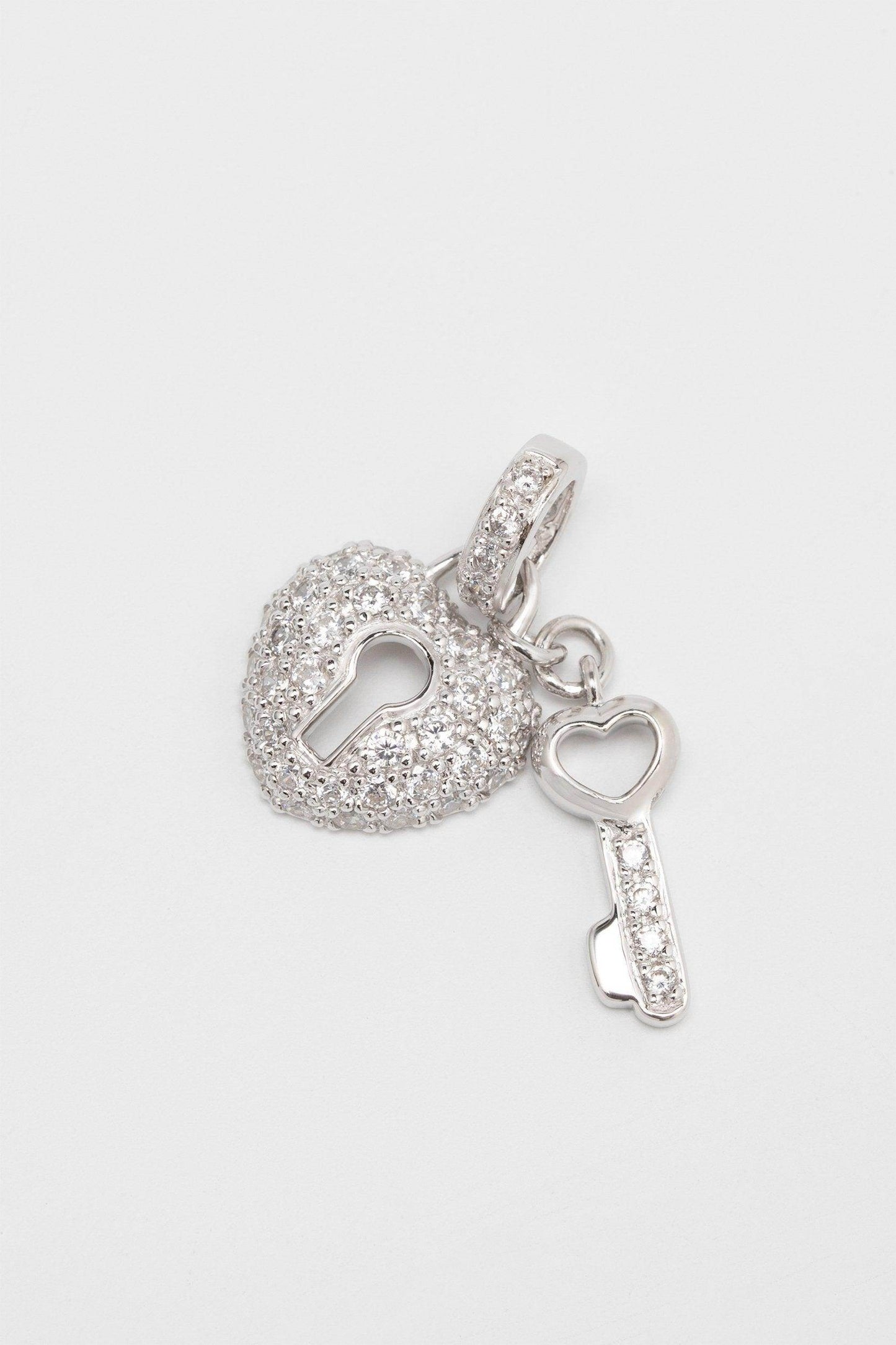 Rhodium plated Necklace Pendant CX0018 - COCOMELODY