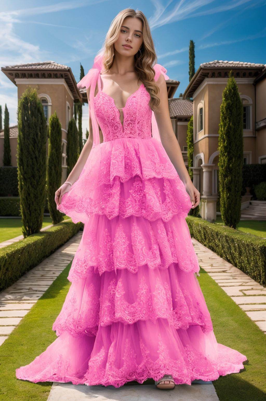 Ball Gown Sweep-Brush Train Tulle Prom Dress CS0461 - COCOMELODY