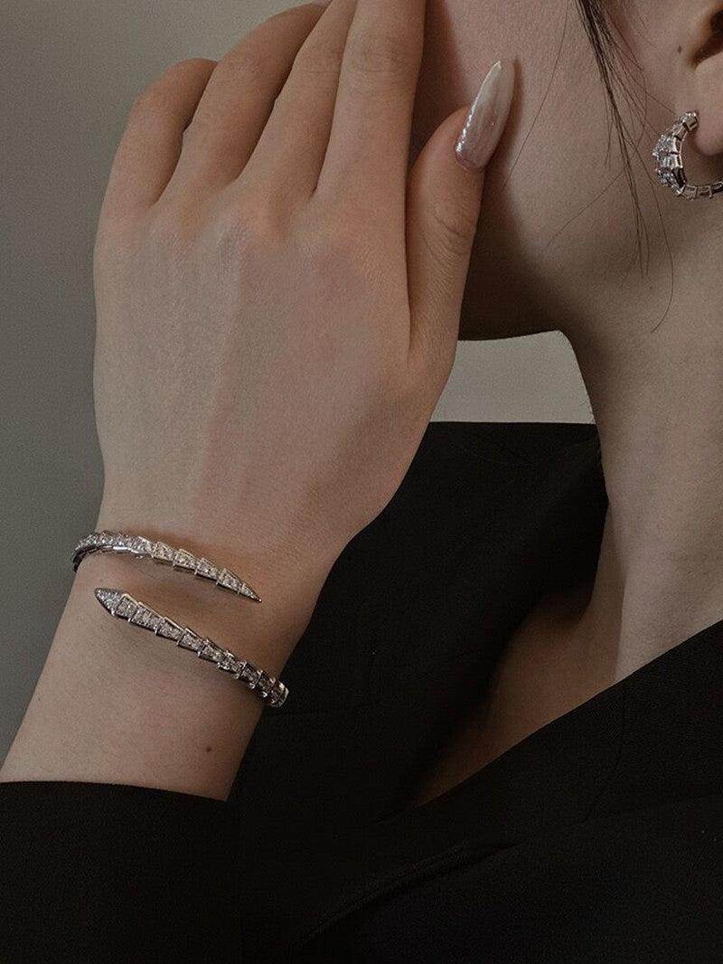 Microencrusted with zircon snake head spirit snake bracelet 720447791205 - COCOMELODY