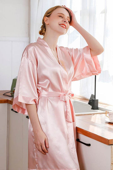 Personalized Bride Bridesmaid Robes Sexy Satin Robes 612191267008 - COCOMELODY