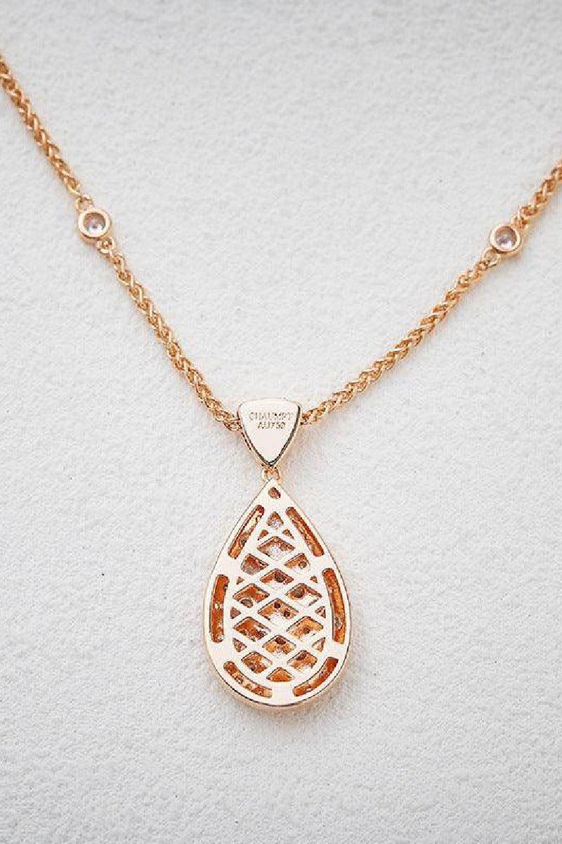 Drop necklace gold-plated full drill collarbone chain 800621951236 - 7 Days / As Picture - COCOMELODY