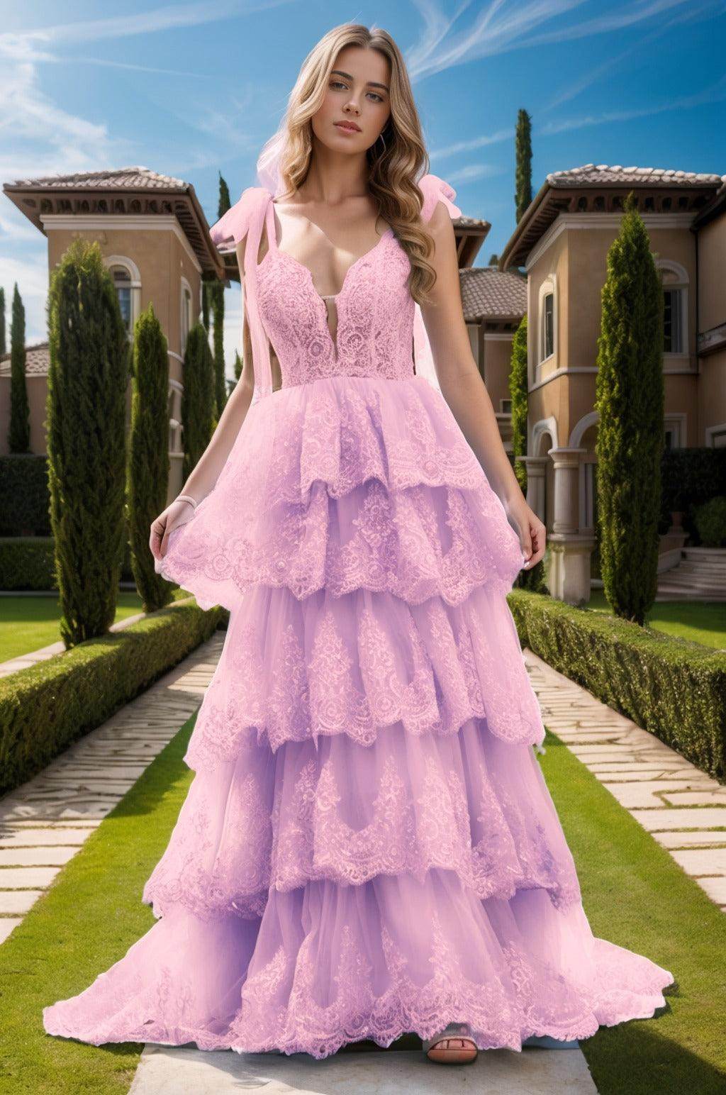Ball Gown Sweep-Brush Train Tulle Prom Dress CS0461 - COCOMELODY