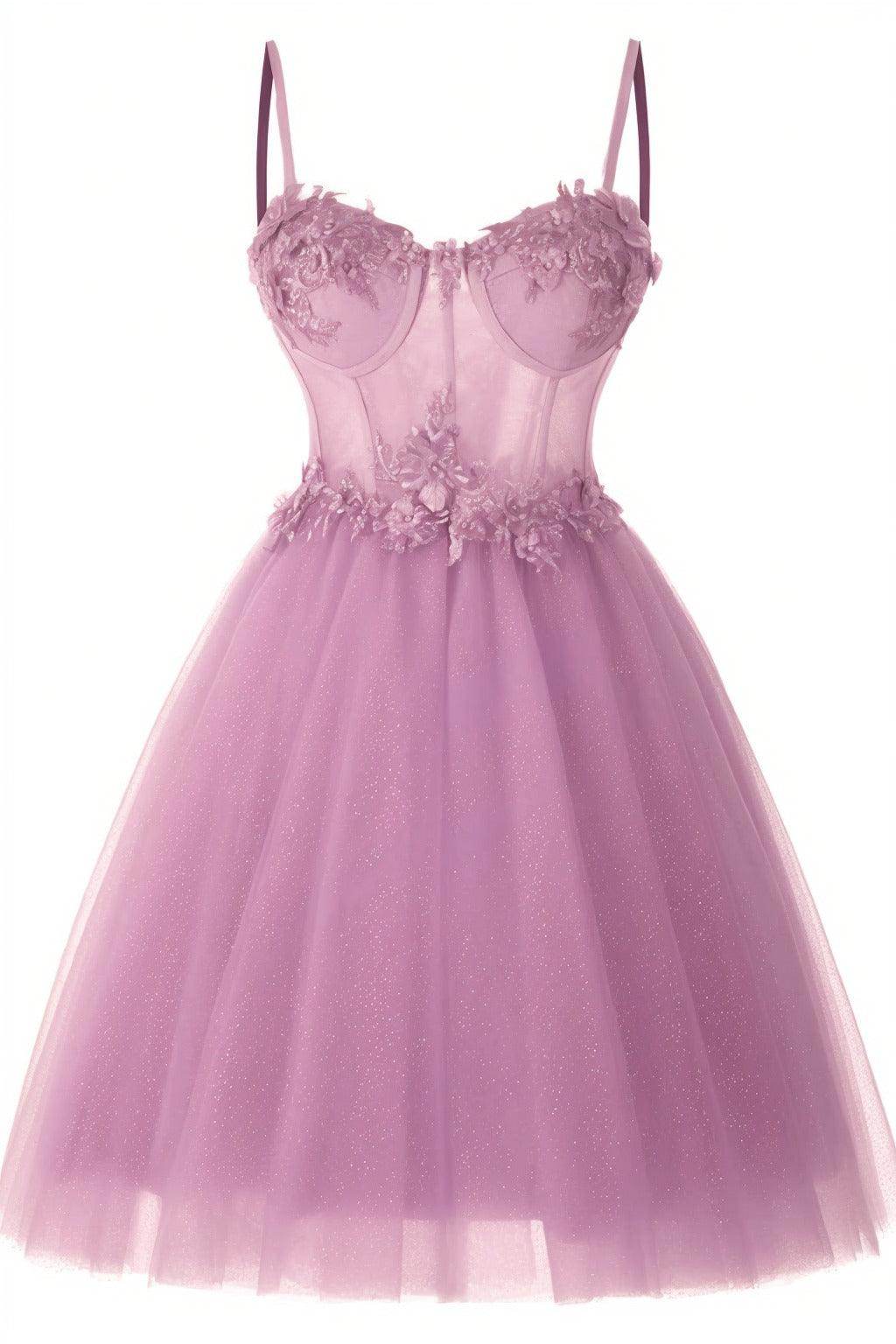 A-Line Short-Mini Tulle Prom Dress CS0400 - COCOMELODY