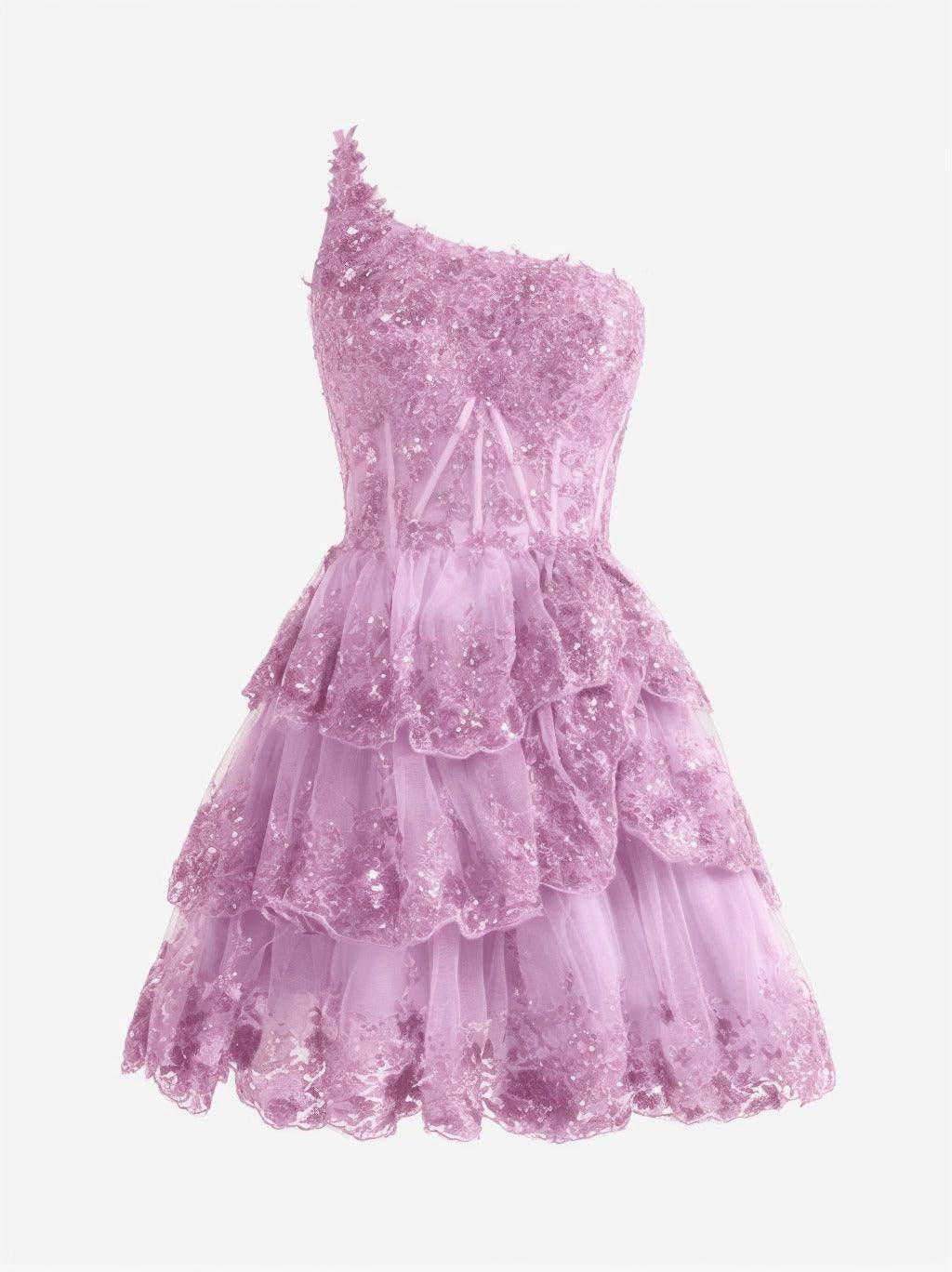 A-line Short Mini Tulle Prom Dress CS0420 - COCOMELODY