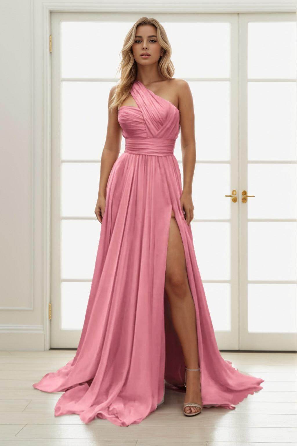 A-Line Maxi Chiffon Prom Dress CS0435 - COCOMELODY