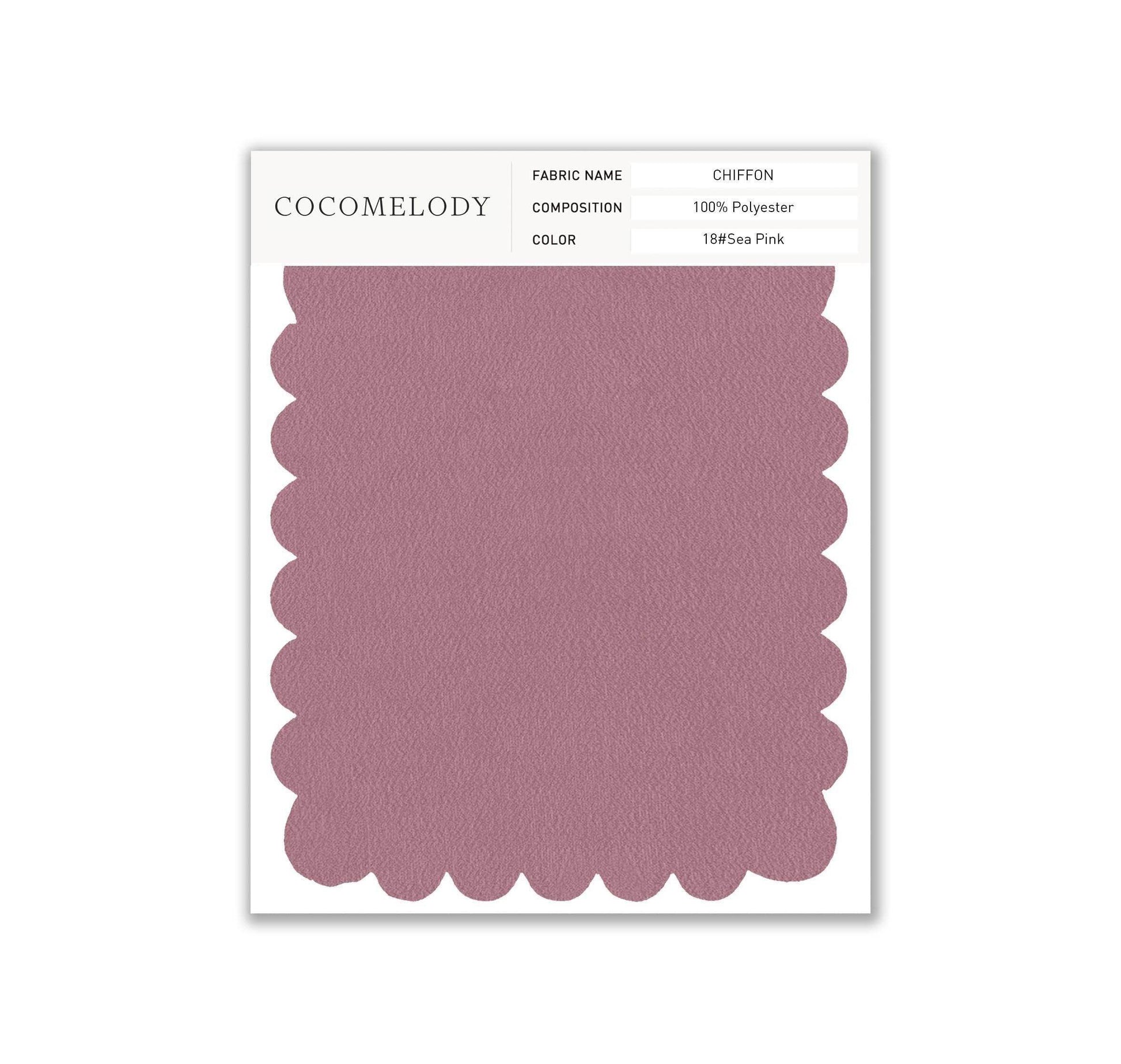 Chiffon Fabric Swatch in Single Color SWCH16001 - COCOMELODY